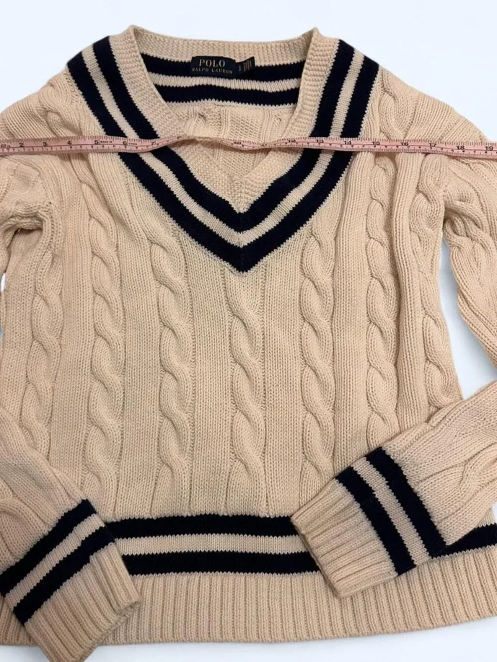 Polo Ralph Lauren Women's Cream and Tan Sweater - Picture 2 of 4